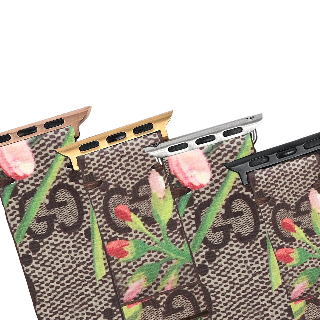 Classic GG Floral Apple Watch Band