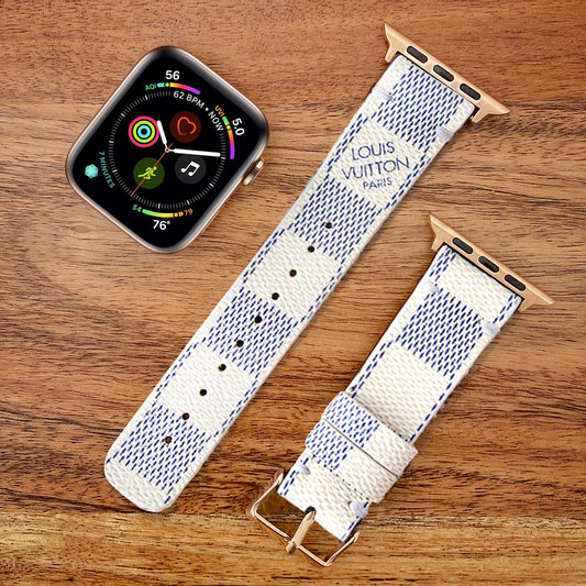 LV Damier Azur Apple Watch Band