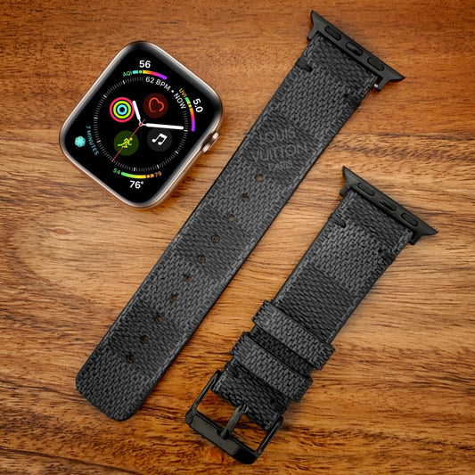 LV Damier Graphite Apple Watch Band