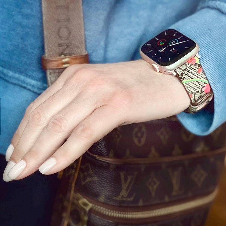 Classic GG Floral Apple Watch Band