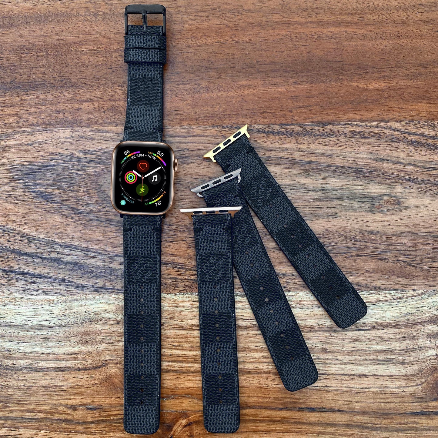 LV Damier Graphite Apple Watch Band