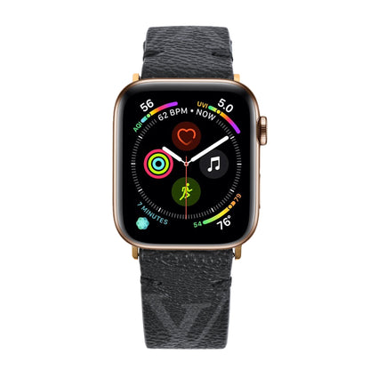 LV Classic Logo Graphite Apple Watch Band