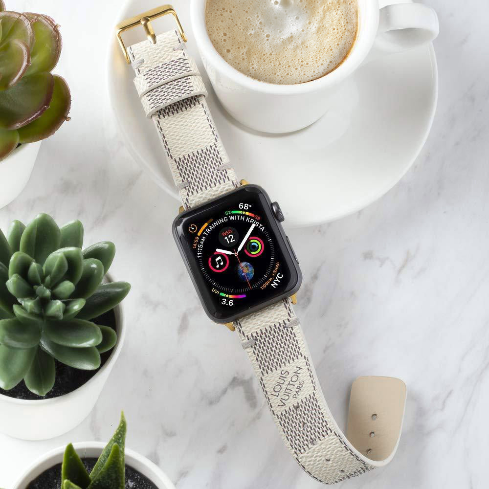 LV Damier Azur Apple Watch Band