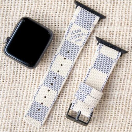 LV Damier Azur Apple Watch Band