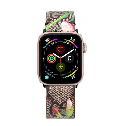 Classic GG Floral Apple Watch Band
