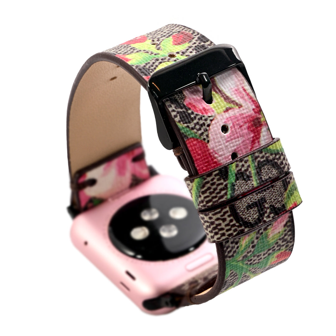 Classic GG Floral Apple Watch Band