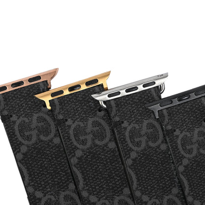 Classic GG Graphite Apple Watch Band