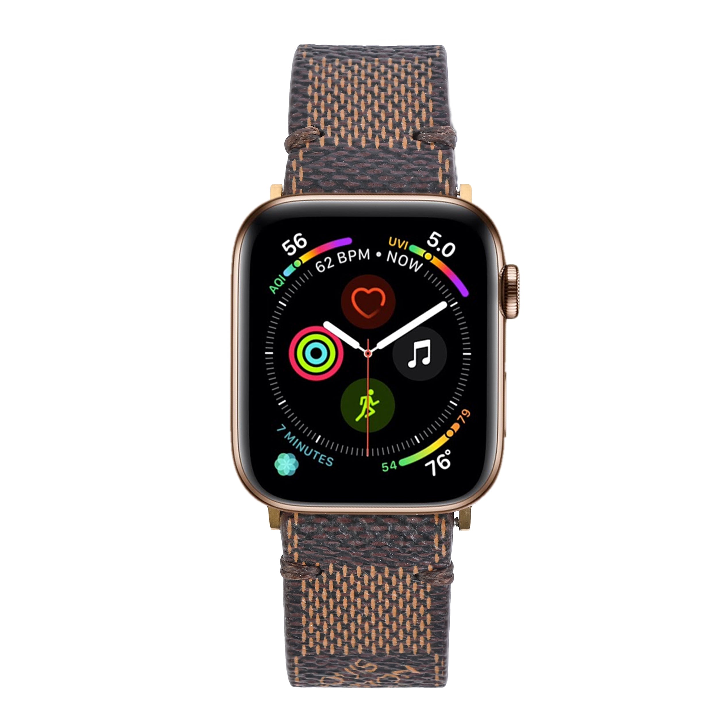 Handmade Upcycled LV Damier Apple Watch Band Ebene